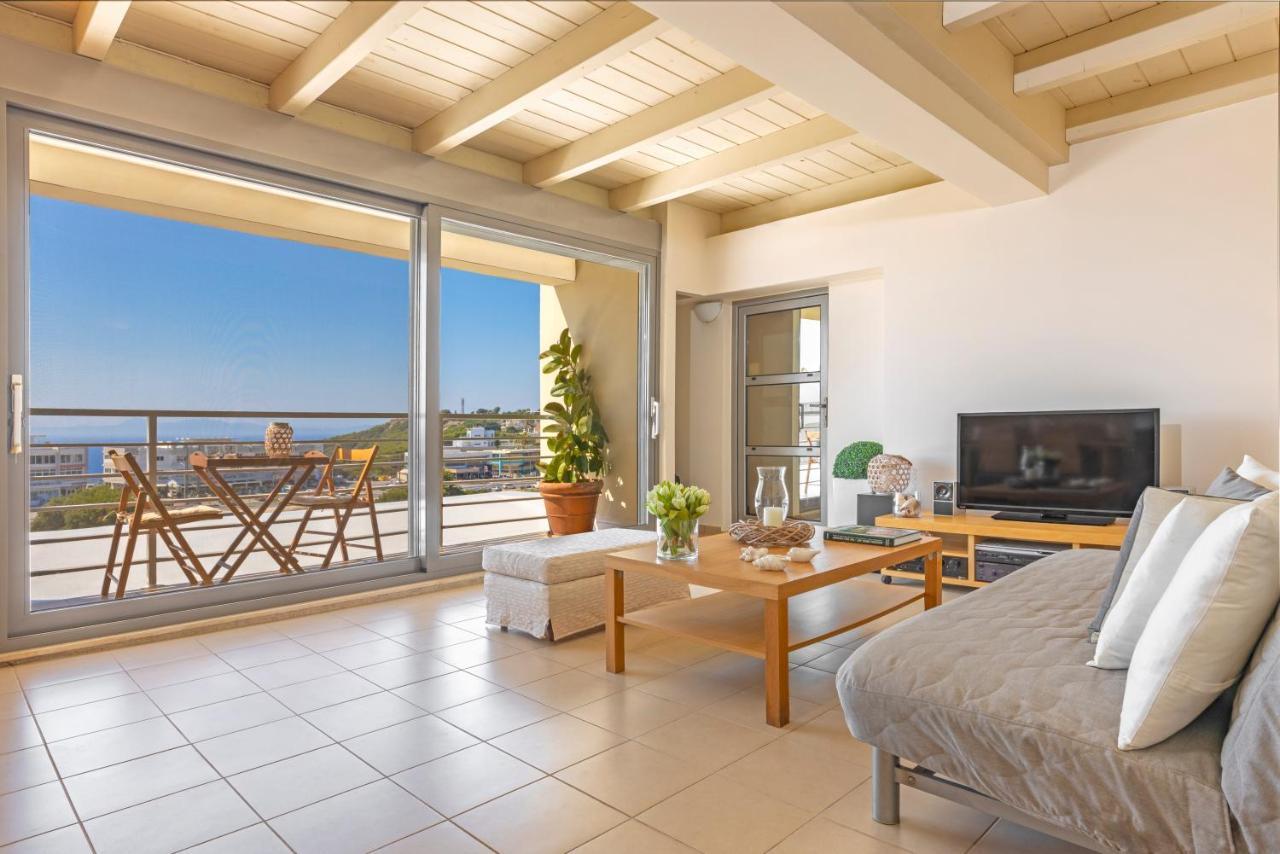 Sunny Penthouse,Modern Amenities+Aegean View Apartment Rhodes City Exterior foto