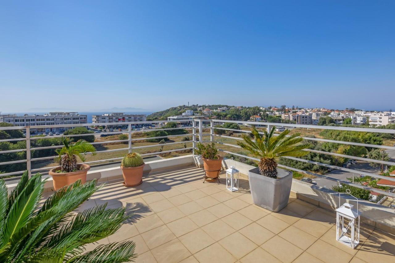 Sunny Penthouse,Modern Amenities+Aegean View Apartment Rhodes City Exterior foto