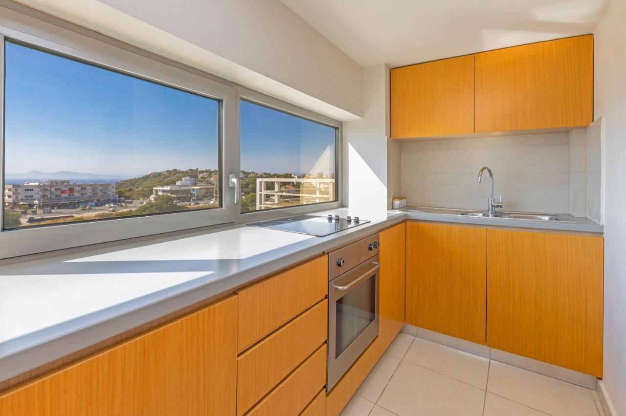 Sunny Penthouse,Modern Amenities+Aegean View Apartment Rhodes City Exterior foto